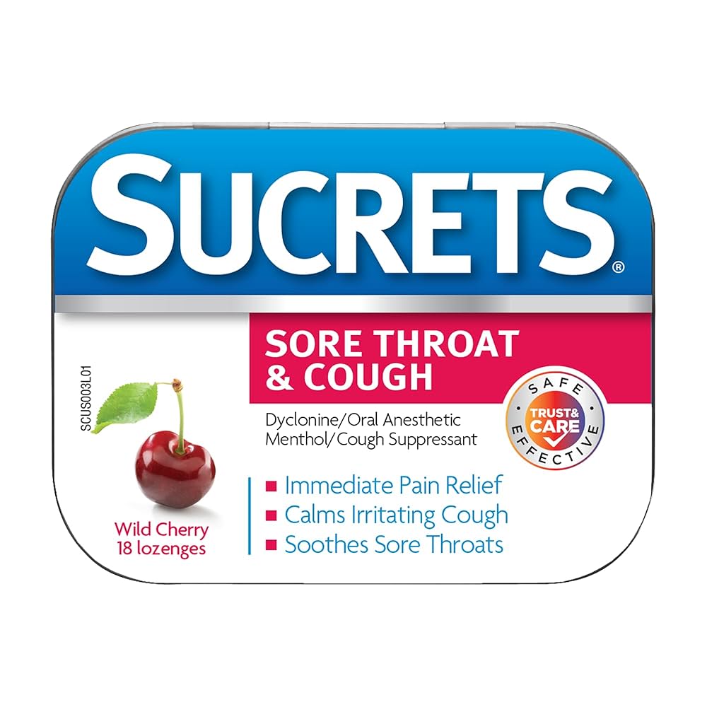 Buy Sucrets Classic Sore Throat Lozenges, Wild Cherry, 18