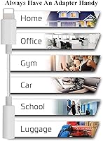 Vista 6 de Paquete de 3 adaptadores de auriculares originales con certificación MFi de Apple para iPhone adaptador de conector Lightning a auriculares