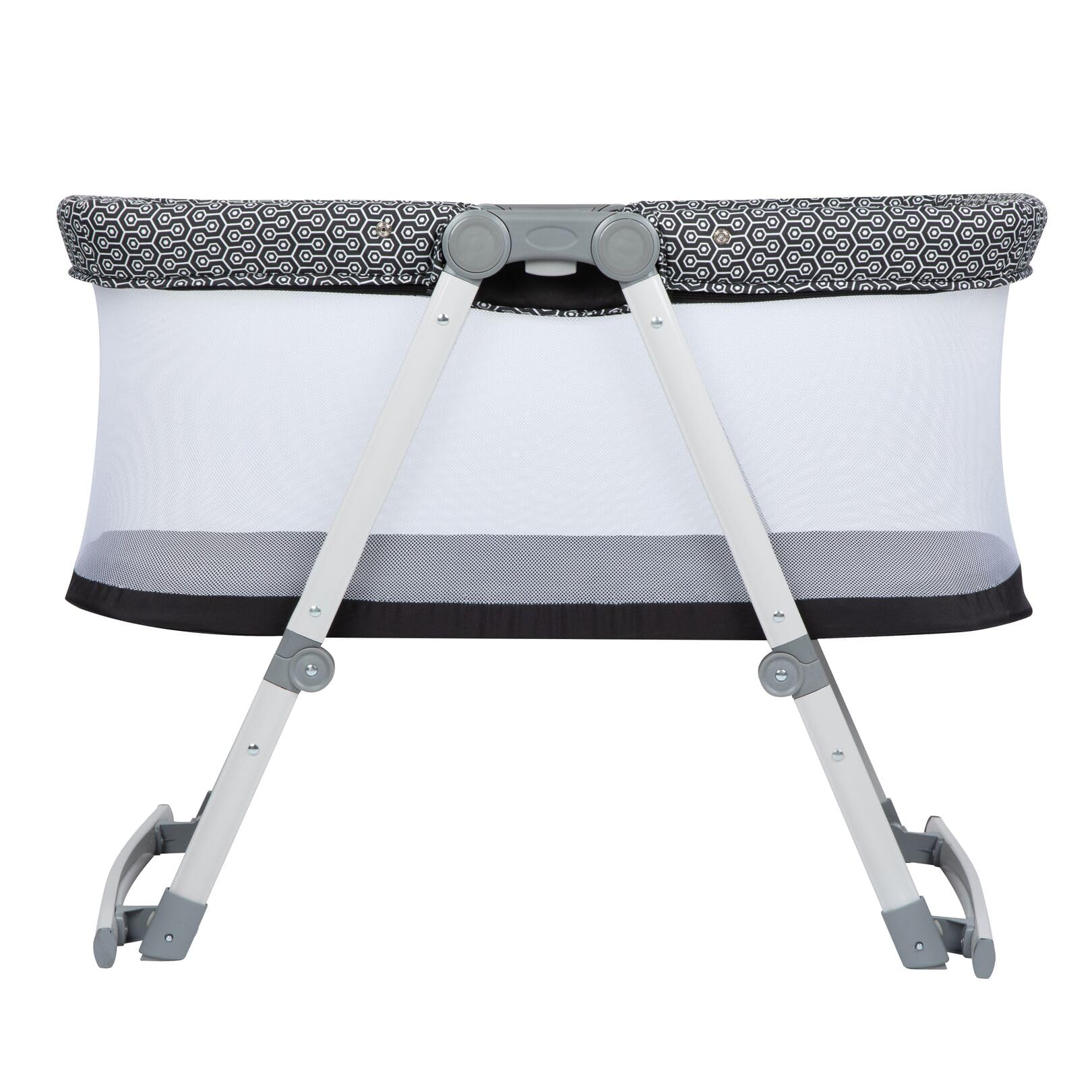 Safety 1st Morning Star Rocker - Cuna plegable para bebé con bolsa de viaje, adecuada desde el nacimiento hasta aproximadamente 9 meses, geométrica (negro)