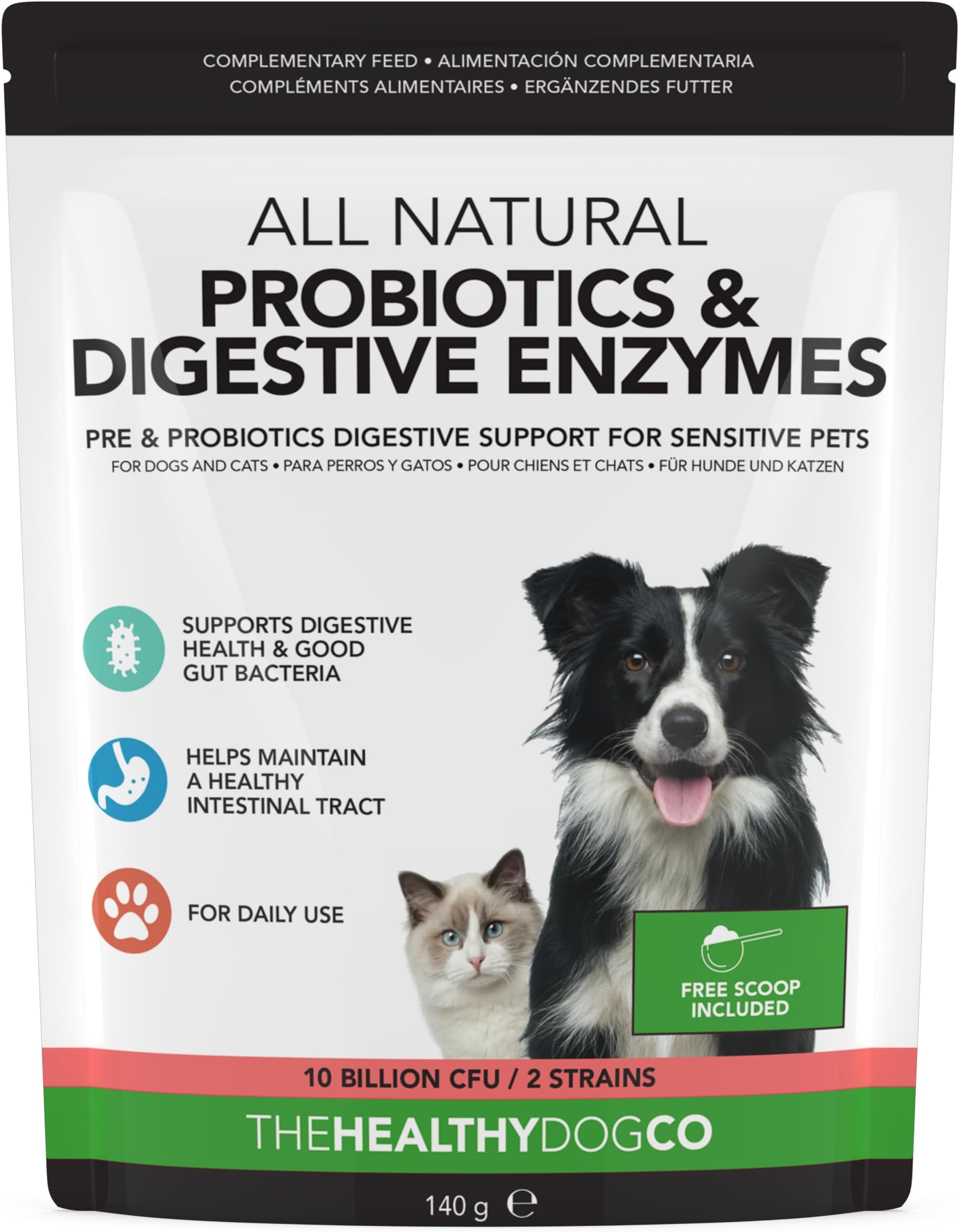 The Healthy Dog Co Probiotic Powder for Dogs, Sprinkle On Food