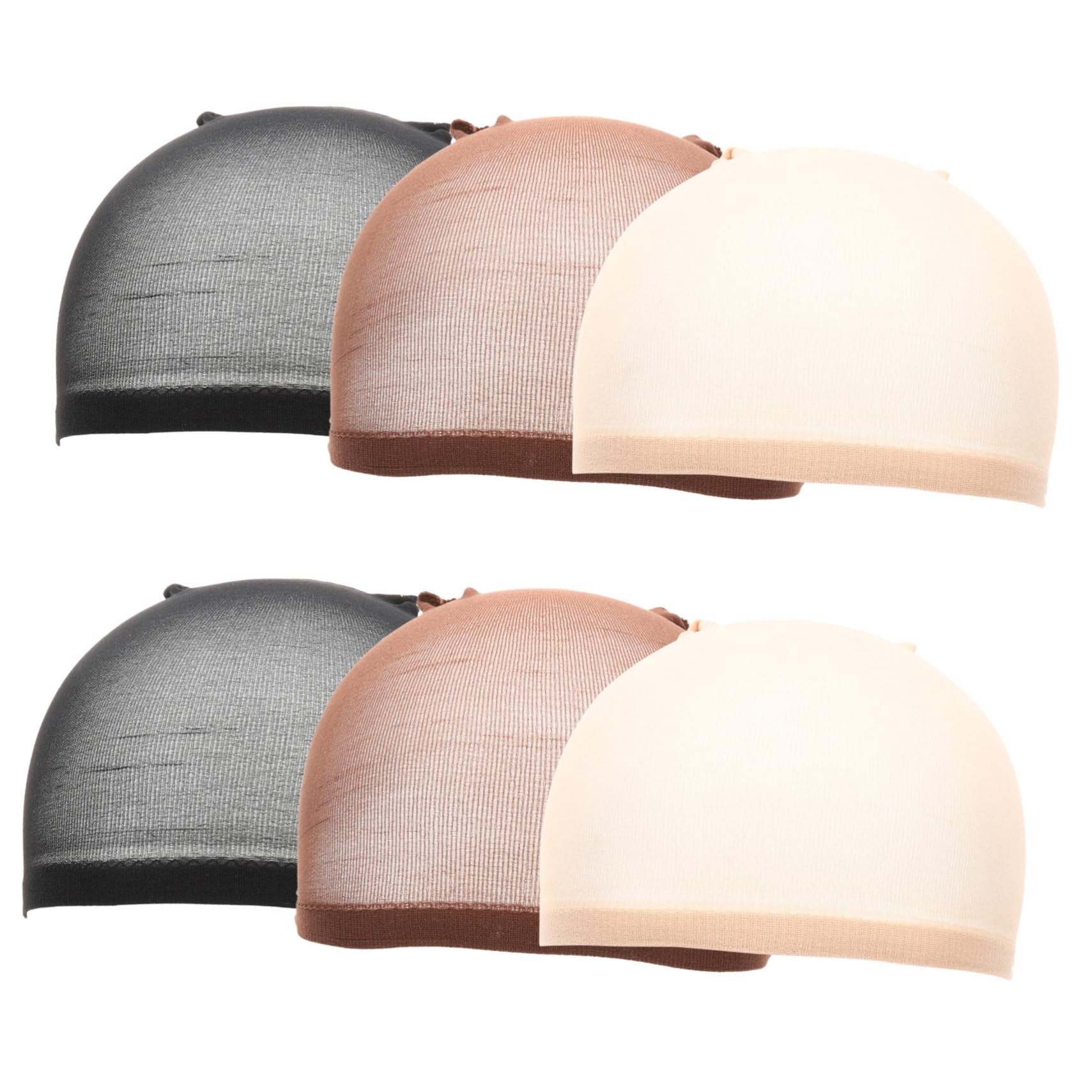 SHERCHPRY 6pcs Wig Caps Breathable Nylon Mesh Head Cover for Comfortable Wig Wear Lightweight and Stretchy for All Head Shapes