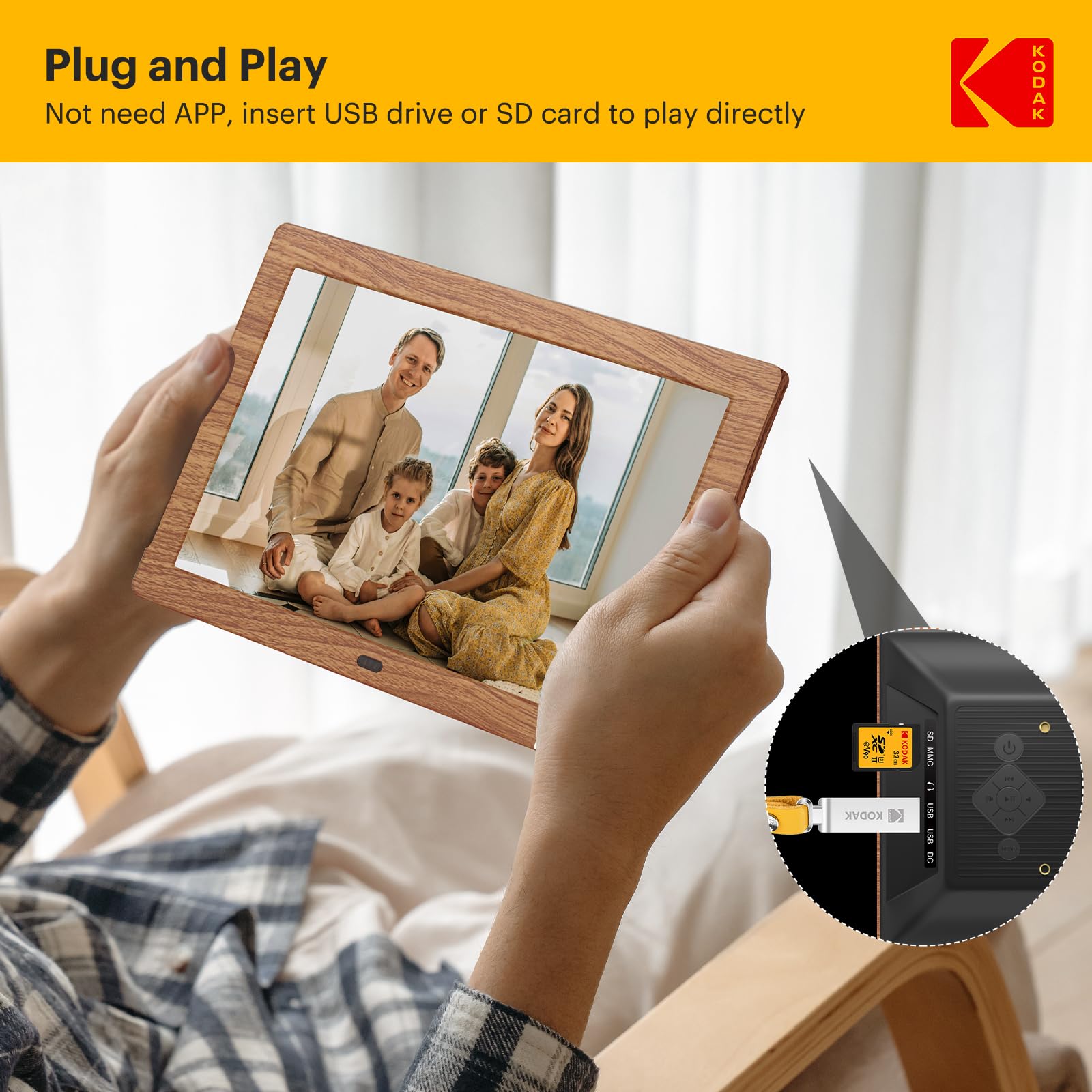 KODAK wifi デジタルフォトフレーム 8インチ Amazon | KODAK 8インチ デジタル写真フレーム リモコン付き 1280 x