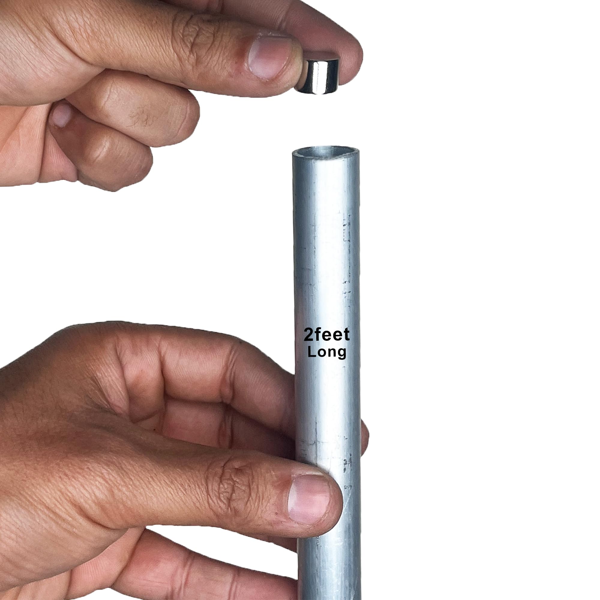 Eddy Current Experiment Kit – Lenz’s Law Physics Demonstration | Magnet Falling Through Aluminium Tube | Electromagnetic Induction STEM Science Kit-image-1