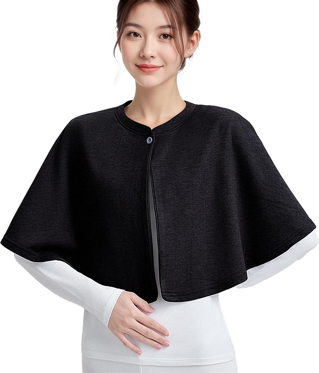 Wheelchair Care Shawl, Warm Shoulder Cape Blanket, Bedridden Patient Shoulder Warm Cloak, Elderly Easy-Dress Cape