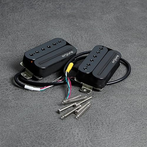 Vista 13 de Oripure Alnico 2 Pastillas Humbucker para guitarra con pastillas, pastilla de cuello, doble riel y tornillos Recogida de,Pastilla de puente,Juego