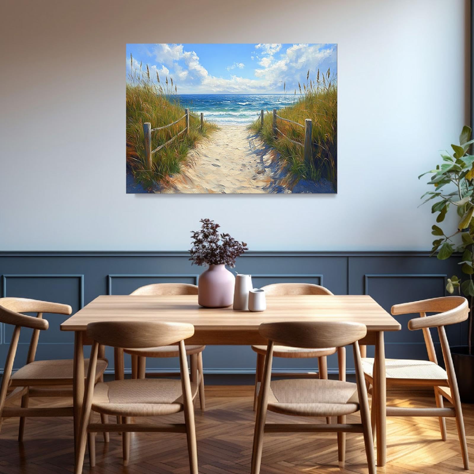 Amazon.co.jp: SHYAMIC 海絵 アート海 自然風景, 澄み切った空のビーチ