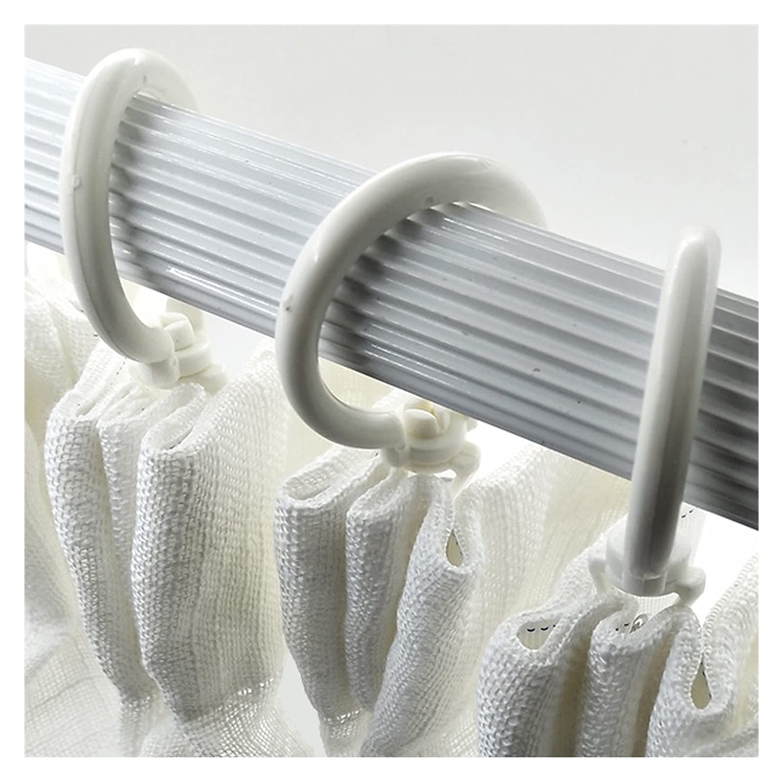 Anelli per tende 1,4 pollici chiuso Doccia anello di tenda in plastica Drappo scorrevole anelli for occhiello for tende asta anello appeso anello (bianco) Anello per tende da finestra(Set of 100)