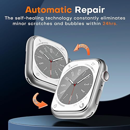 Miniatura 9 de TOCOL Paquete de 6 protectores de pantalla para Apple Watch SE (2 generación)654 de 1.575 pulgadas, resistente a los arañazos, HD, transparente,