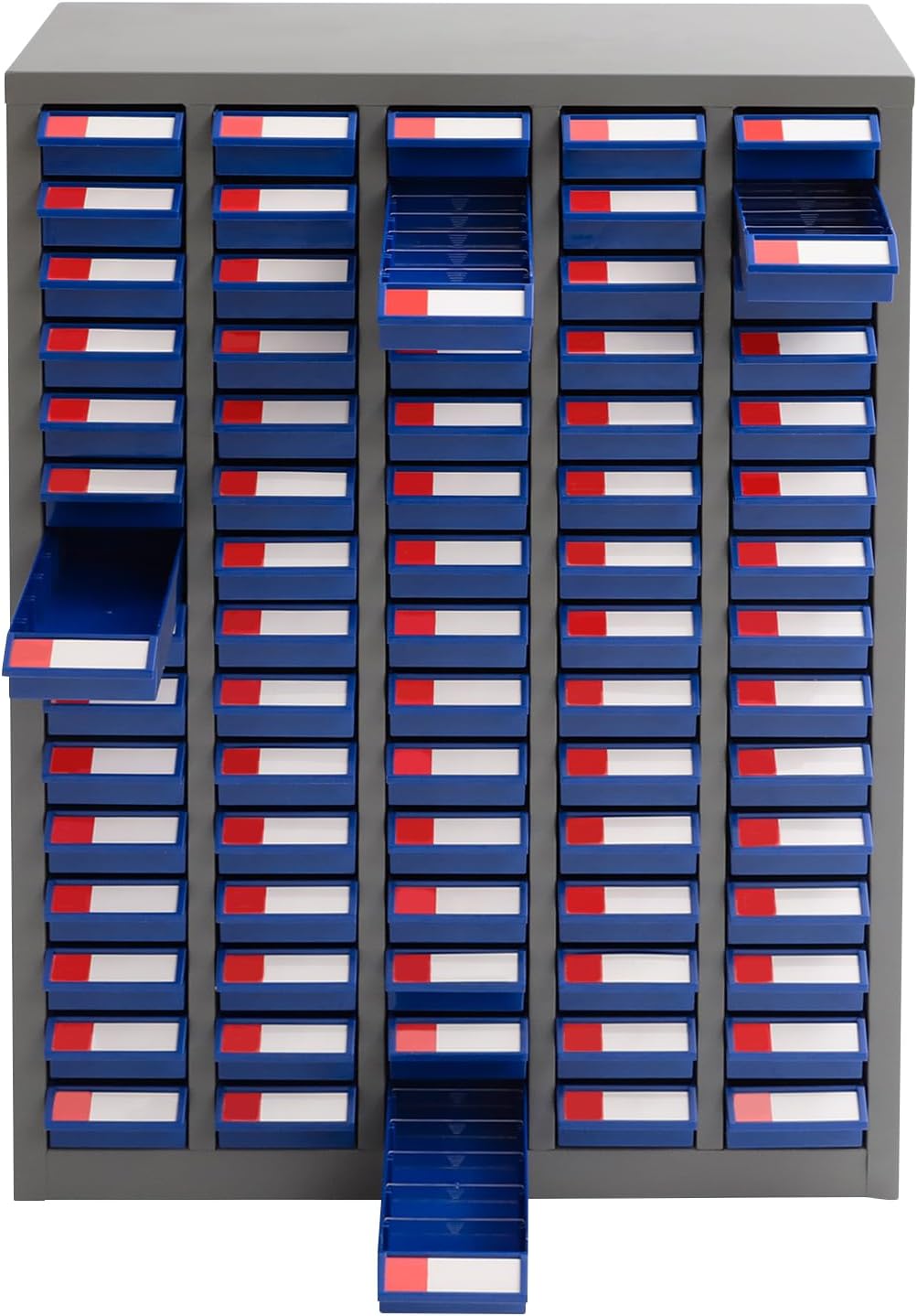 75 Drawer Parts Cabinet, Heavy-Duty Bolt and Nut Tool Storage Organizer Box with Dividers & Tags for Garage, Office, Warehouse