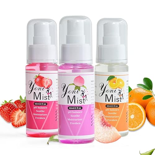 Miniatura 2 de Yoni Mist - Desodorante en aerosol femenino con aceite de fresa y probióticos, 2 onzas líquidas para eliminador de olores vaginales, supositorios