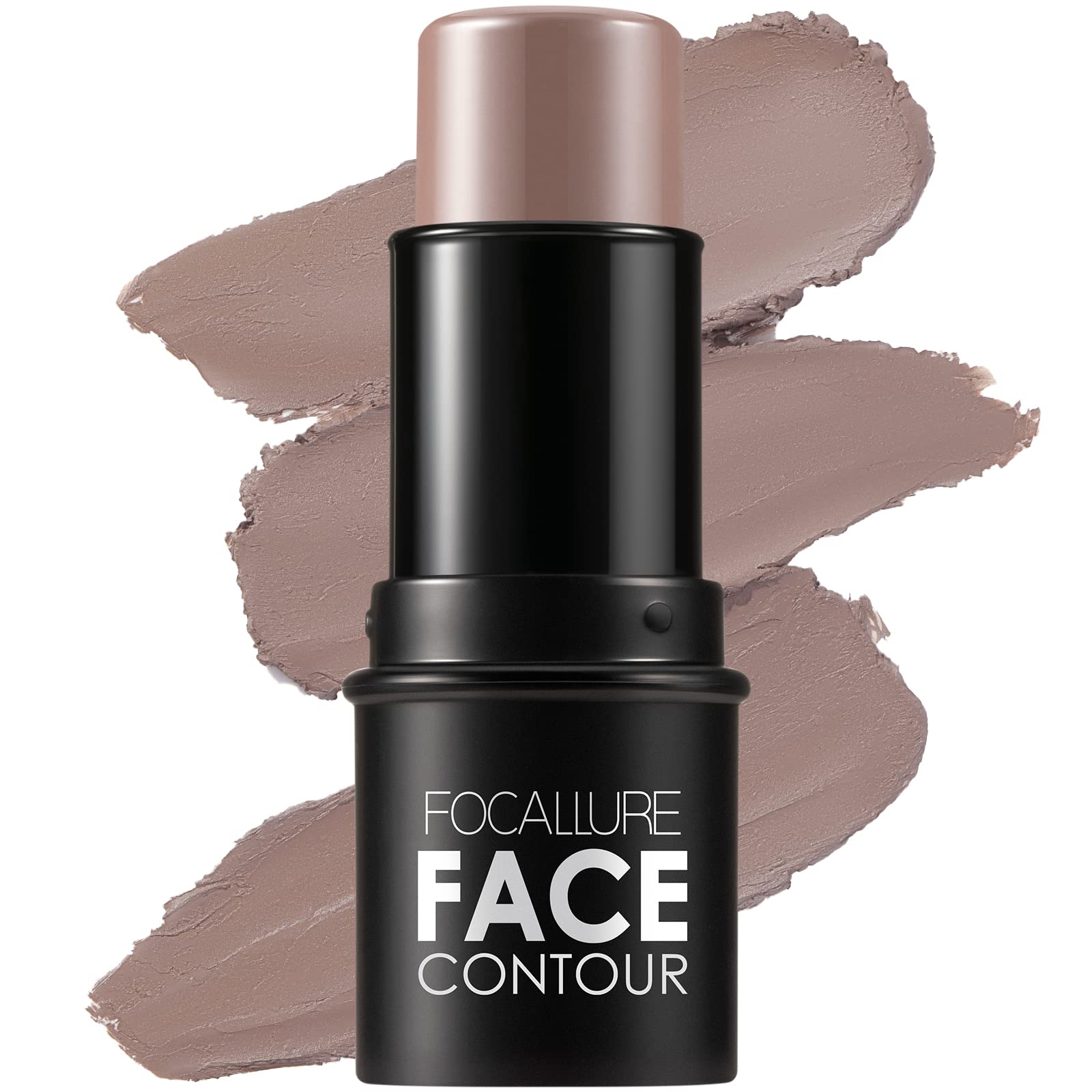 FOCALLURECream Contour Stick, Matte Bronzer Stick, Professional Face Shaping & Contouring Stick Makeup, Easy to Apply with Buildable Coverage, Long Lasting & Sweatproof, HAZEL WOOD