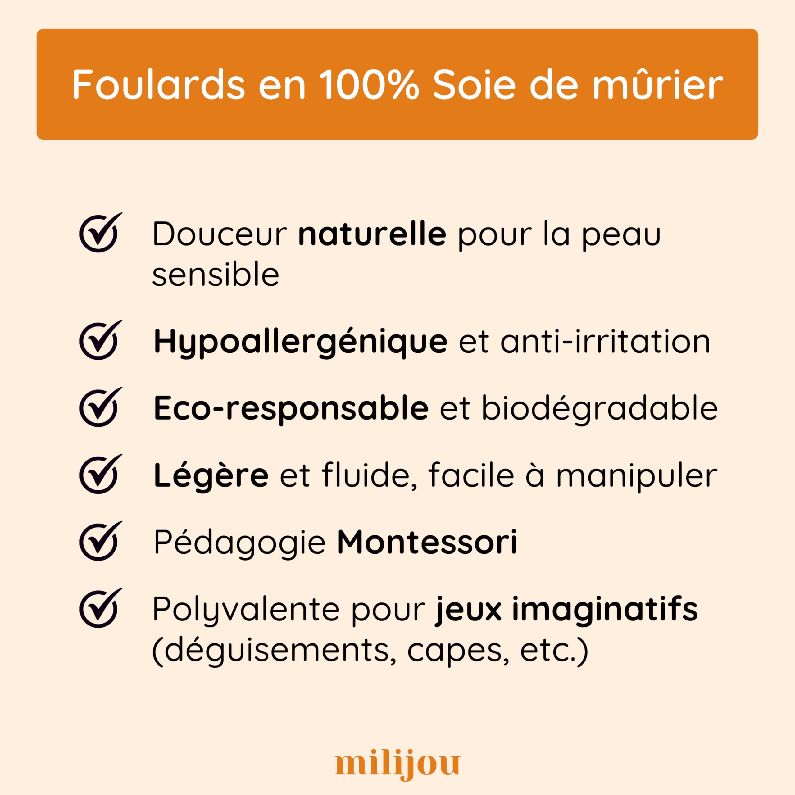 Playsilk Carré de Soie 100% Mûrier - Arc-en-Ciel - Foulard en Soie, Jeux Imaginatifs et Créatifs, Écharpes Jonglage, Foulards de Danse, Spectacle Enfants, Montessori, 90x90cm