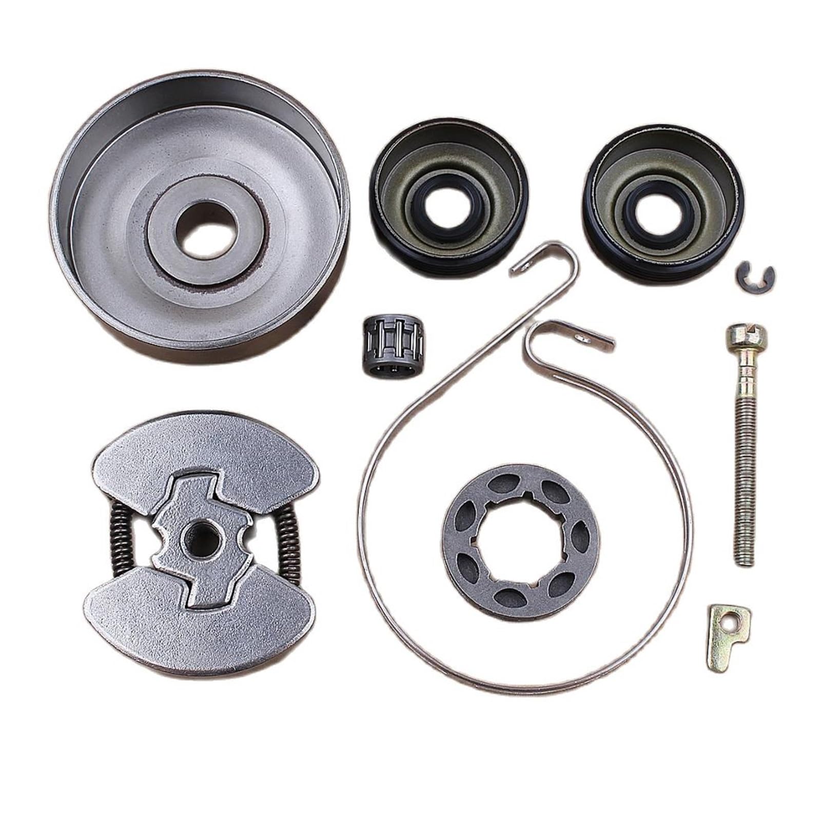 Tambor de embrague 3/8 7T, Kit de llanta de piñón for Partner 420 390 350 351 352 370 371, cadena de sello de aceite, banda de freno, piezas de motosierra