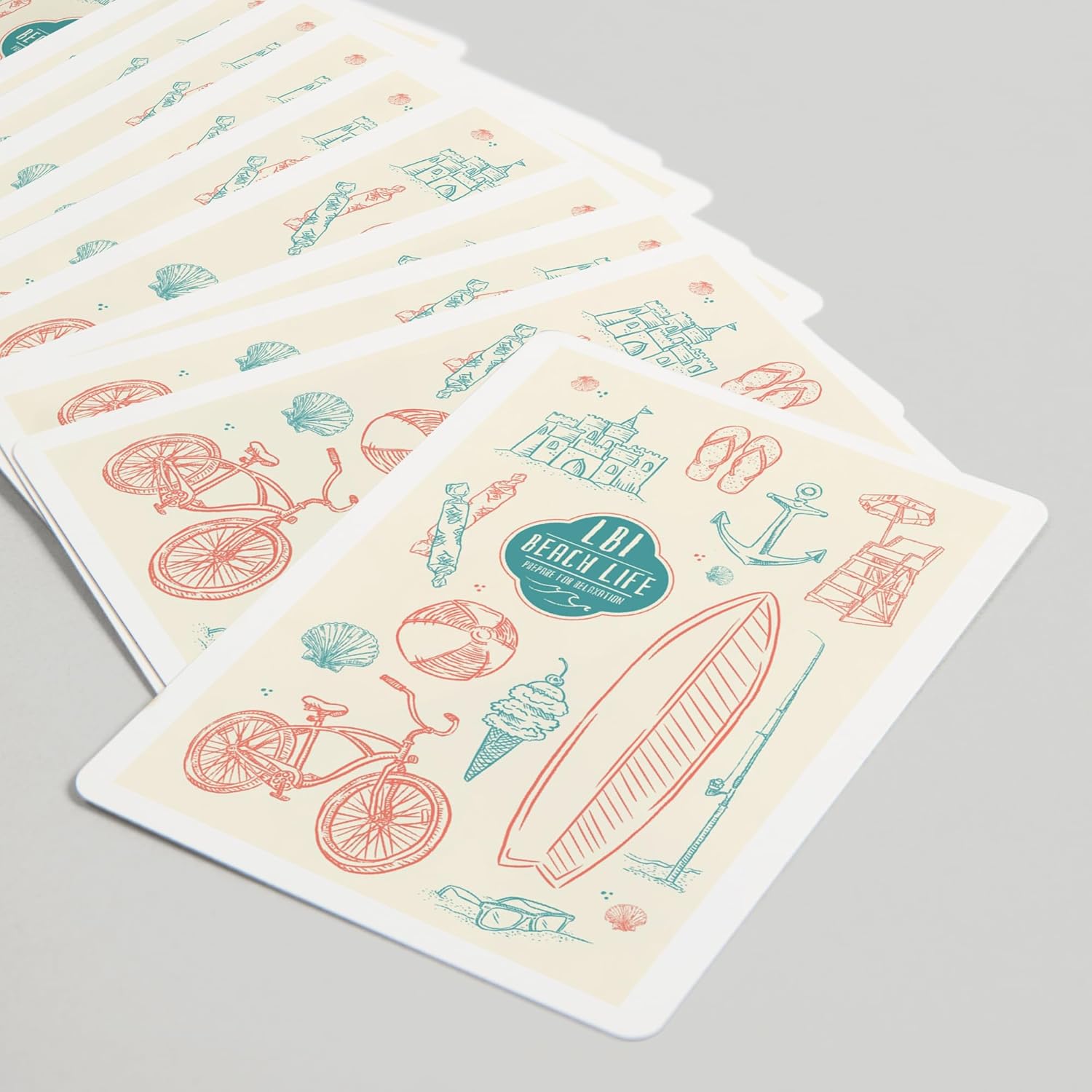 Lantern Press Long Beach Island, New Jersey, LBI, The Beach Life, Simply Said, 52 Playing Cards for Adults, Poker Size Card Deck