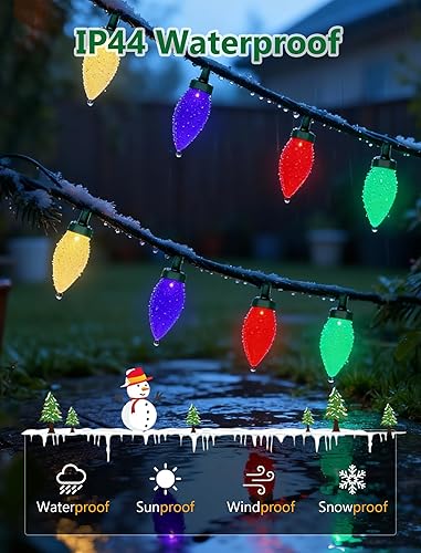 Miniatura 3 de 50 C9 LED línea verde superficie de luz de color sólido multicolor, azul, verde, naranja, cadena de luz blanca cálida