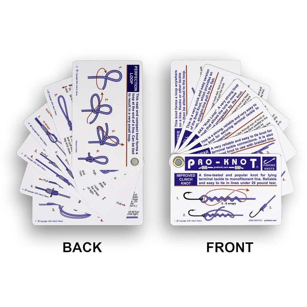 pro-knot-fishing-knots-waterproof-knot-cards-with-12-best-fishing-knots-easy-to-follow-knot-tying-instructions-fisherman-gift-idea-john-e-sherry-9780922273263-amazon-com-books for Free Printable Fishing Knot Cards Pro-Knot Fishing Knots - Waterproof Knot Cards With 12 Best Fishing Knots | Easy To Follow Knot Tying Instructions | Fisherman Gift Idea: John E Sherry: 9780922273263: Amazon.com: Books for Free Printable Fishing Knot Cards