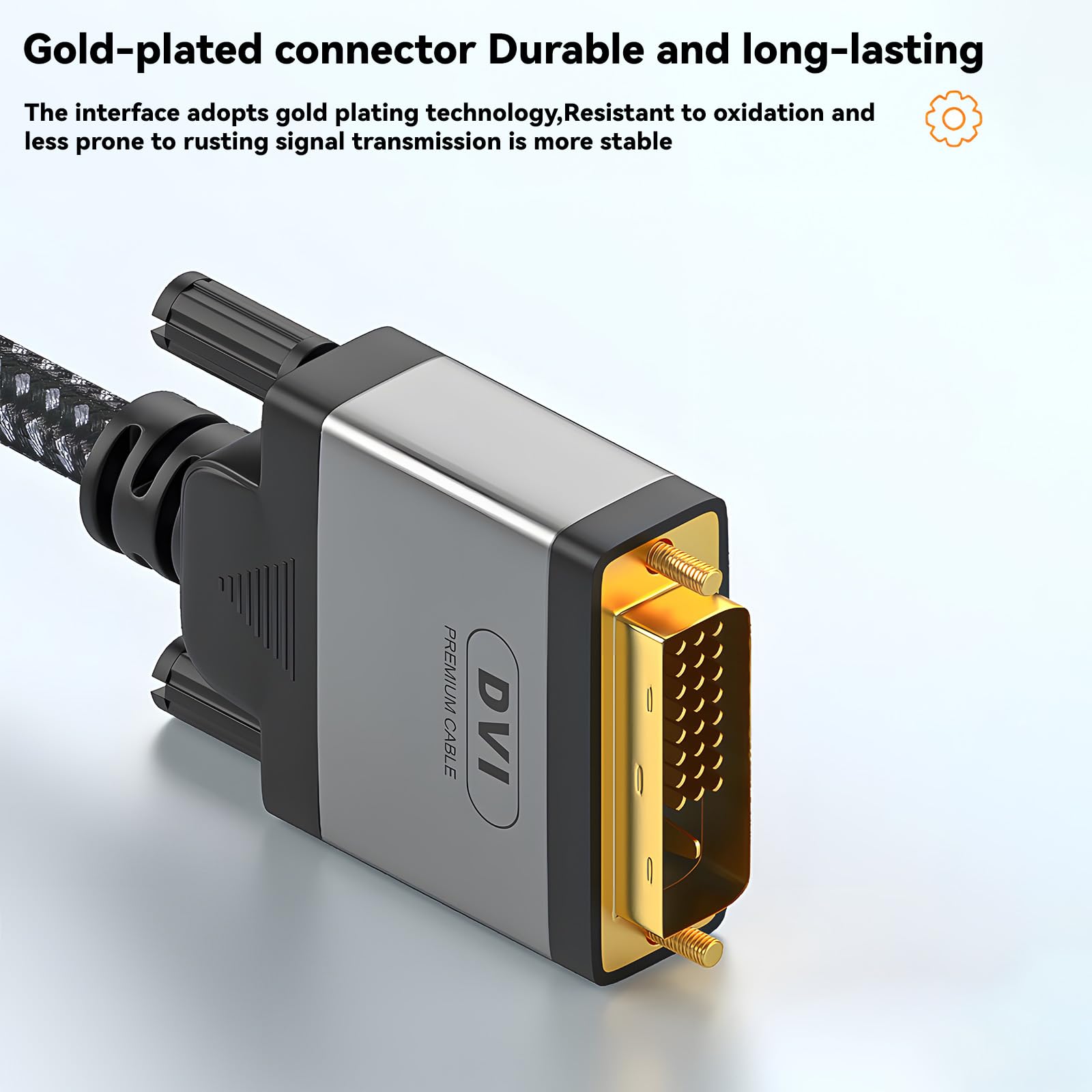 Cavo USB C a DVI 4K @ 30Hz Thunderbolt a DVI USB Type-C (Thunderbolt 3) a DVI, cavo USB-C a DVI-D, compatibile con MacBook Pro, Samsung Galaxy, Surface Book, Dell, Pixelbook e altri 2 m