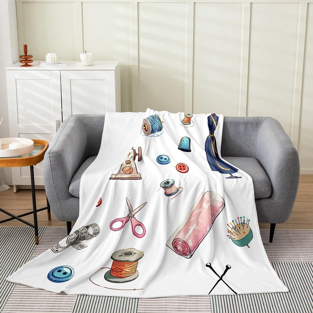 Erosebridal Dessert Flannel Blanket Queen Inch Black Girl Fleece Blanket Ice Cream Cherry Strawberry Cake Donut Fuzzy Plush Throw Cupcakes Dreamy Sweet Theme Living Room Decor