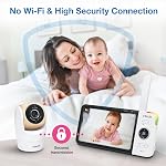 VTech VM919-2HD Baby Monitor, 7" 720p Screen, 2 Cameras, 360 Panoramic Viewing, 110 Wide-Angle View, Night Vision, Up to 1000ft Range, Secured Transmission No WiFi