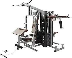 Multi Estação Pro Deluxe 204Kg Anilhas WCT Fitness Musculação Completa Treino Peito Perna Costa Supino Máquina Voador Barra Pulley Cadeira Extensora Banco Scott Legg Press Abdominal Paralela