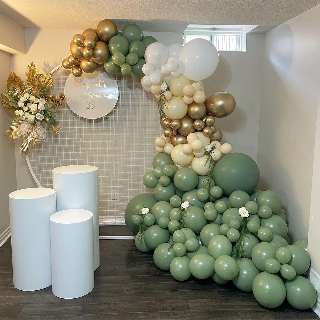 Sage Green Balloons 84 pcs Sage green Balloons Garland Arch Kit 5 inch
