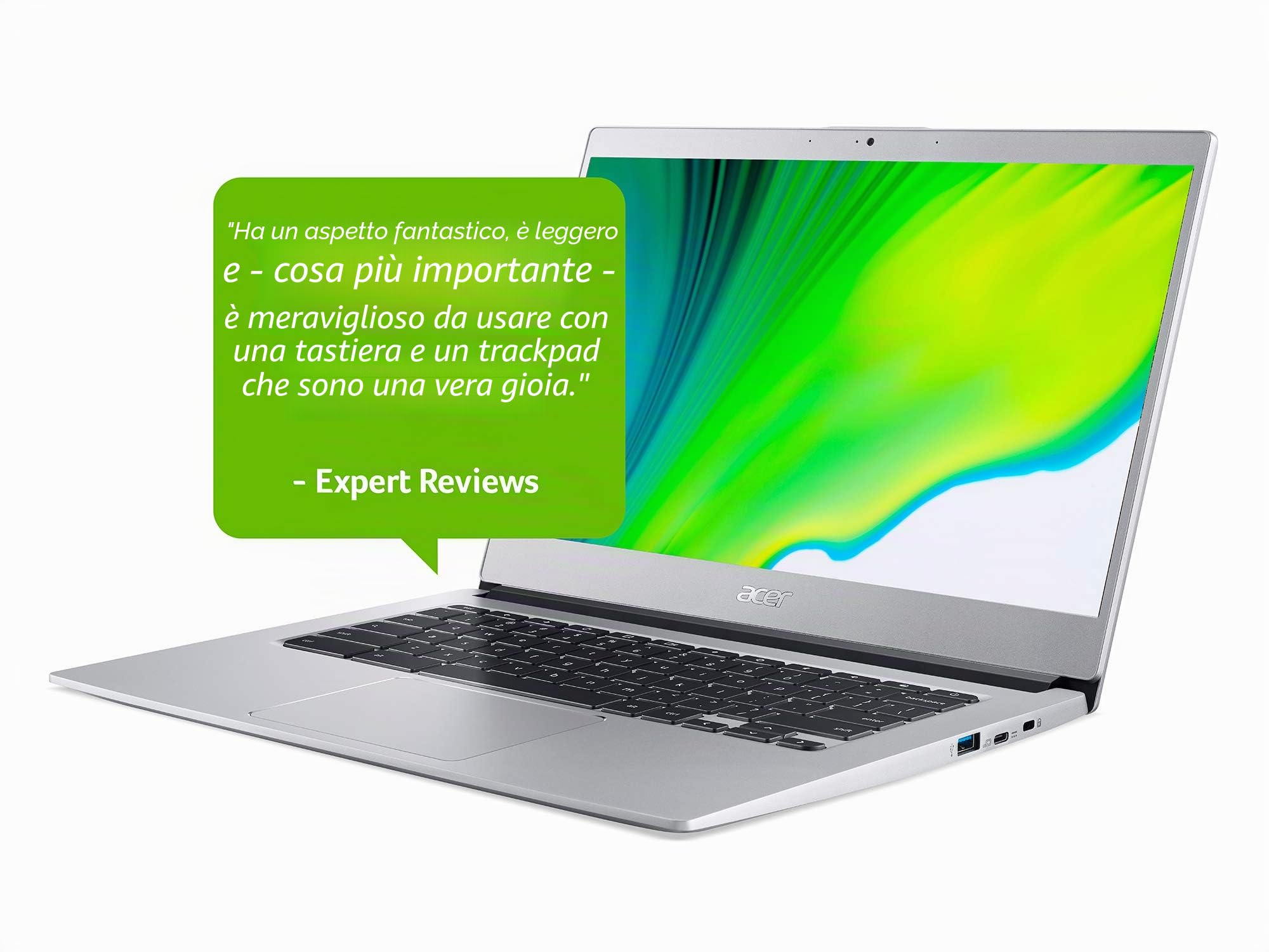 Acer Chromebook 514 CB514-1H-C1T8 Argento 35,6 cm (14") 1366 x 768 Pixel 1,10 GHz Intel® Celeron® N3350
