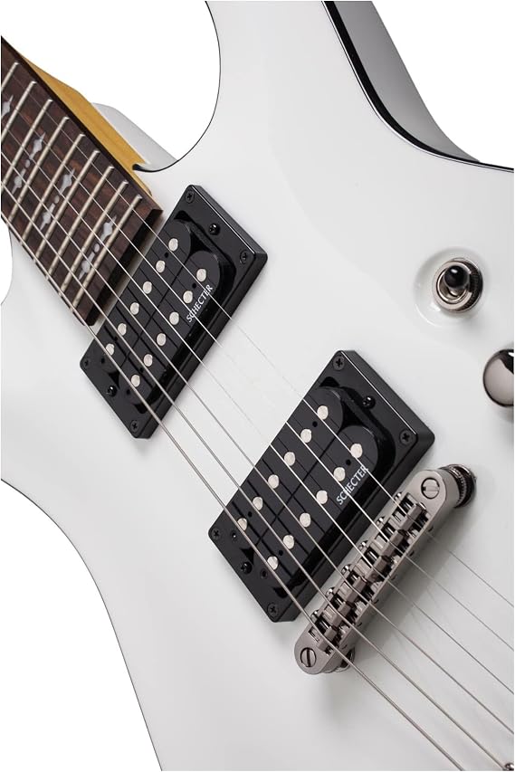 Schecter OMEN-6 6 String Electric Guitar, Vintage White Electric Guitar Parallel Import