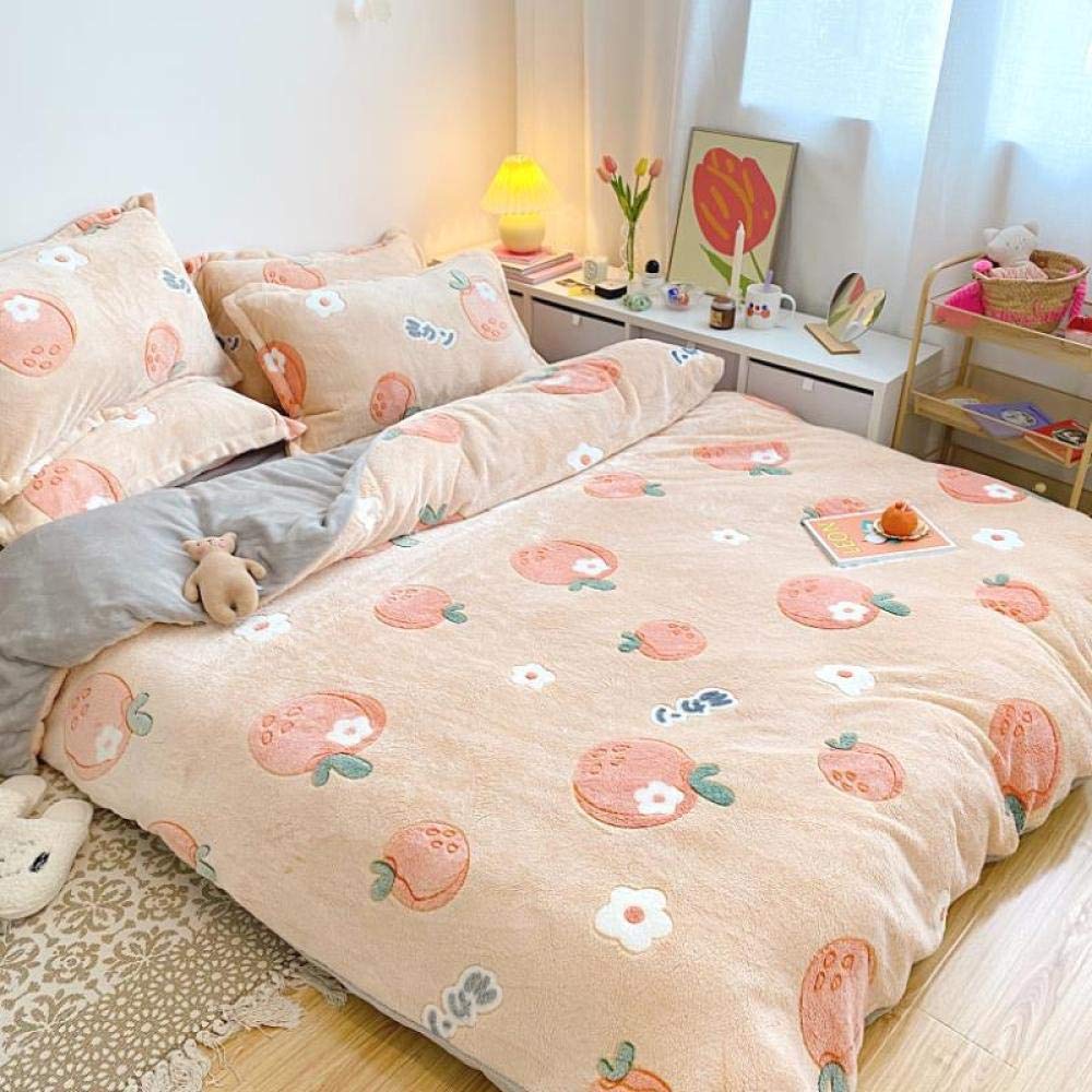 Amazon.com: Geekcook Bedding 4 Piece Bed Sheet Set,Snow Fleece