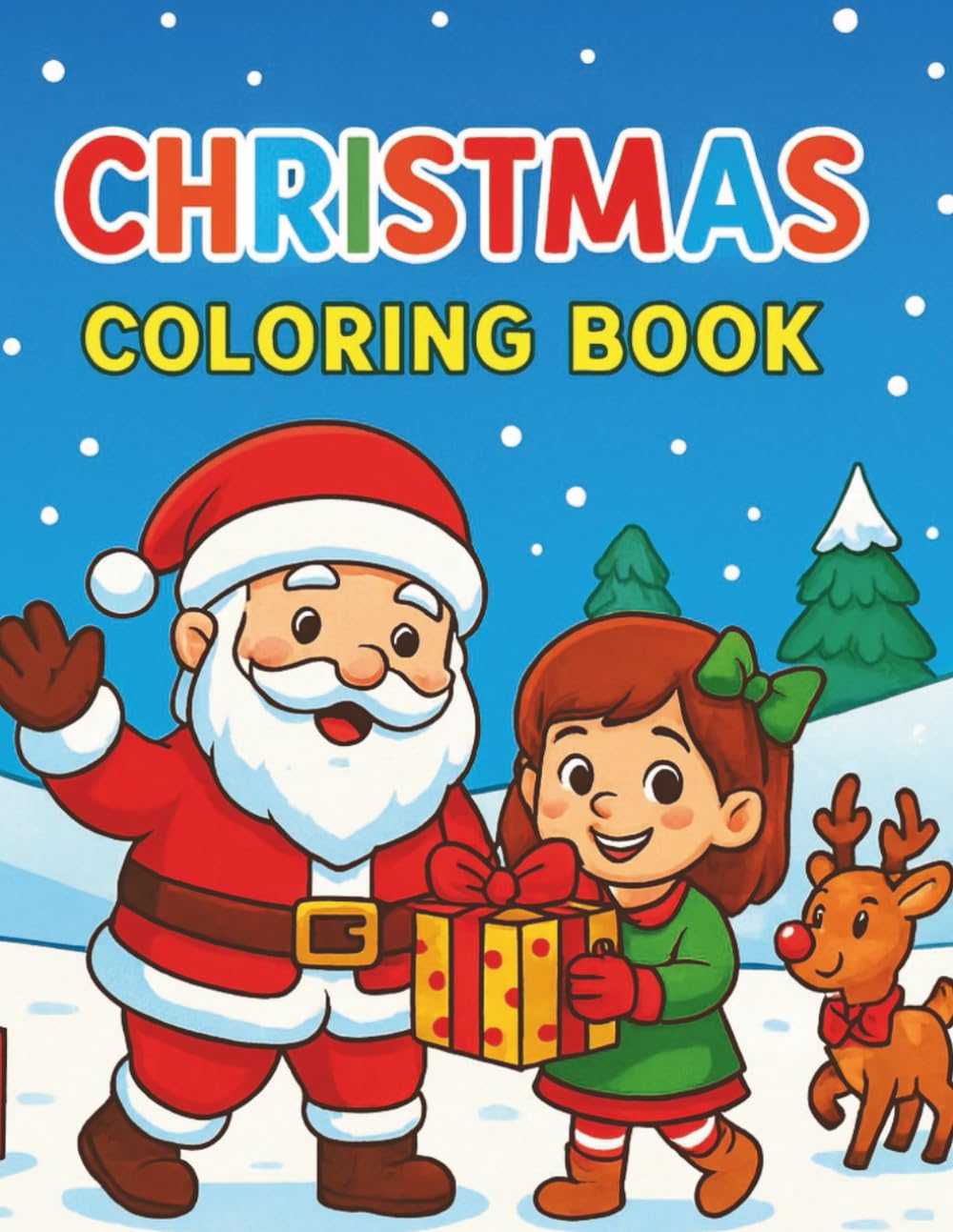 Christmas Coloring Book for kids: 54 Festive Coloring Pages Filled with Santa, Reindeer, Elves & Holiday Fun