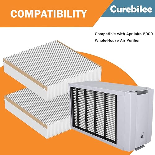 Miniatura 4 de 501 Filtro de repuesto para horno compatible con el purificador de aire AprilAire 5000 para toda la casa, 16 x 25 x 6 MERV 15, aire limpio y polvo,