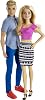 Barbie Dolls, and Ken Doll 2-Pack Featuring Blonde Hair and Bright Colorful Clothes, Kids Toys and Gifts