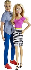 Barbie Dolls, Barbie and Ken Doll 2-Pack Featuring Blonde Hair and Bright Colorful Clothes, Kids Toys and Gifts (Amazon Exclusive)