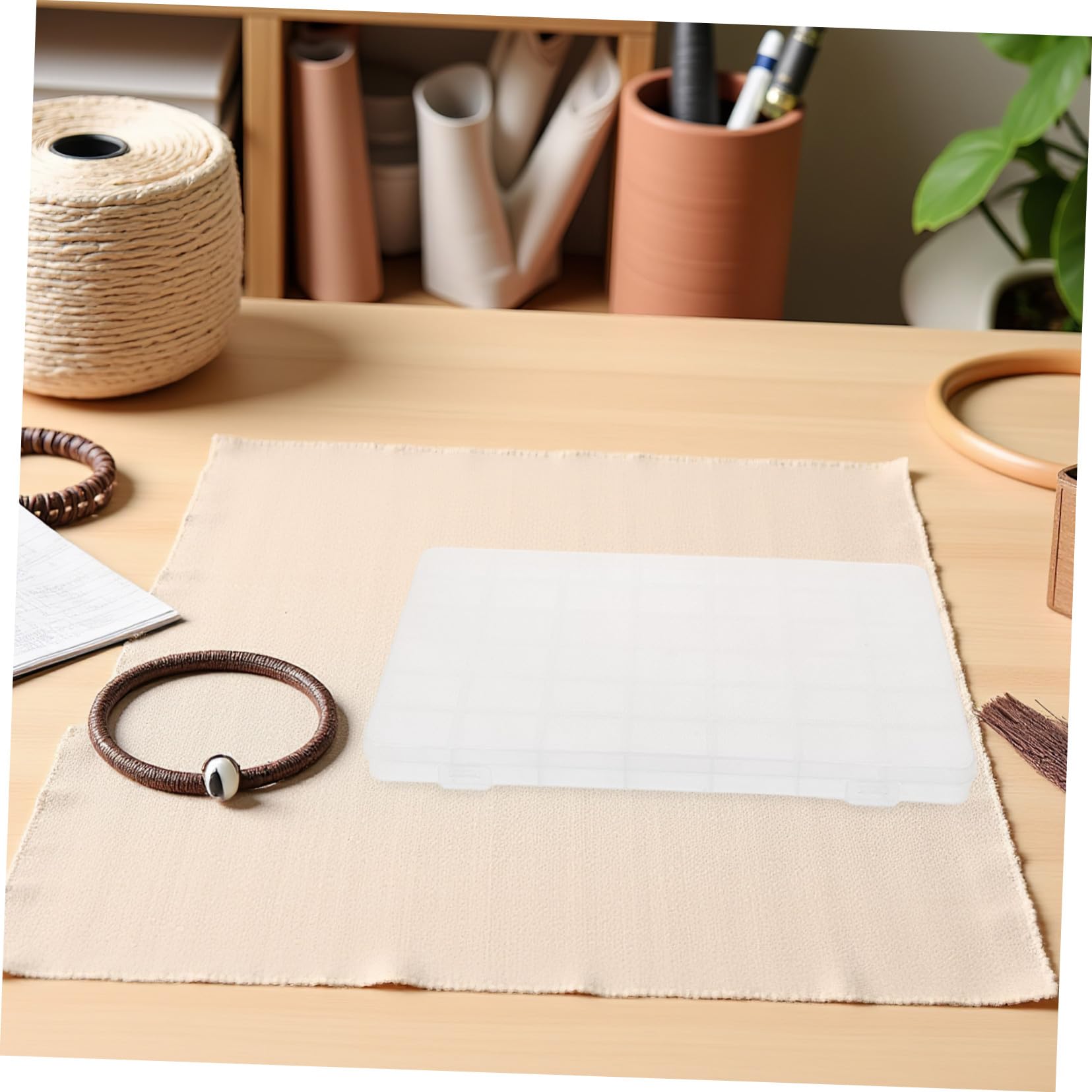 Mipcase 5 Pezzi Perline con Divisori Rimovibili Organizer Trasparente con Scomparti Regolabili per Gioielli Articoli da Cucito e Piccoli Accessori Contenitori in Plastica Chiari per Hobby