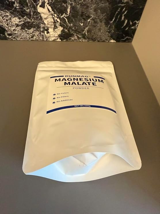 Magnesium Malate Powder 500g- 2.5g Per Serving
