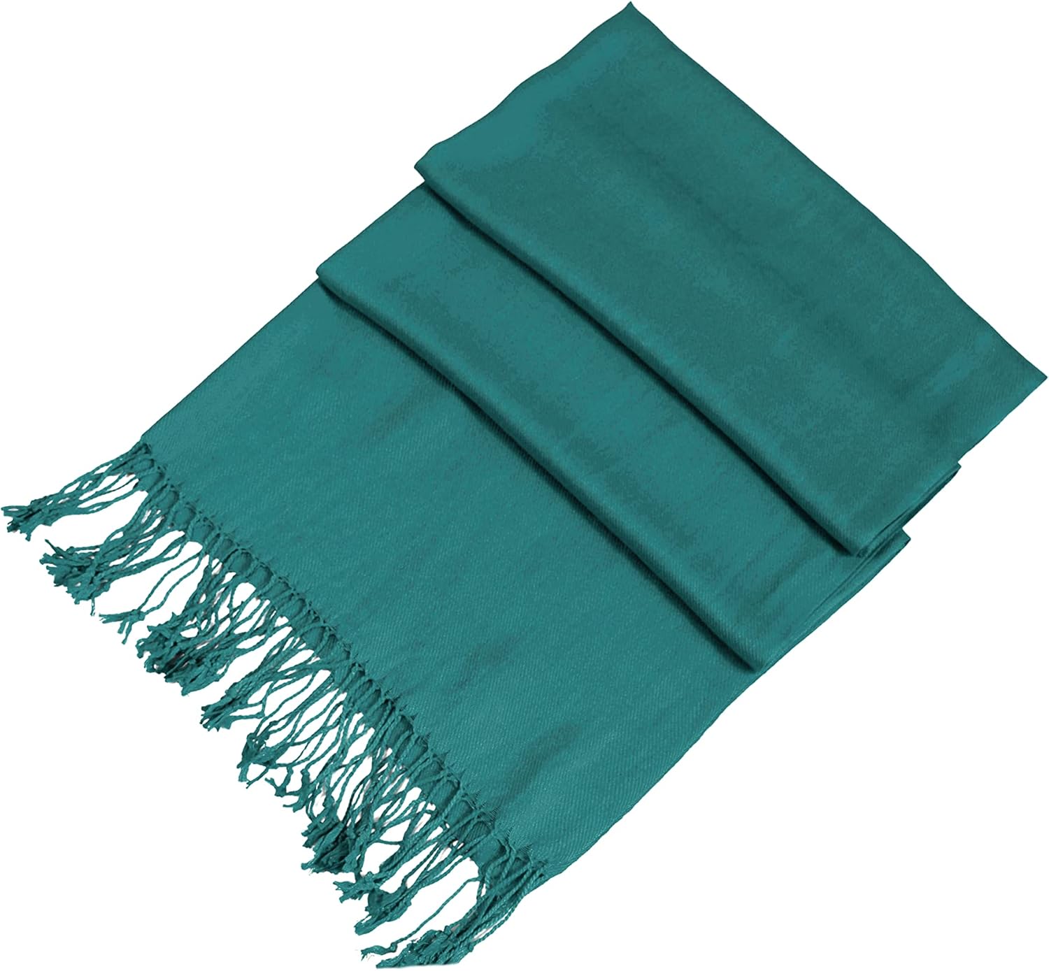 Sakkas Silky Solid Soft Pashmina Shawl Wrap Stole Teal