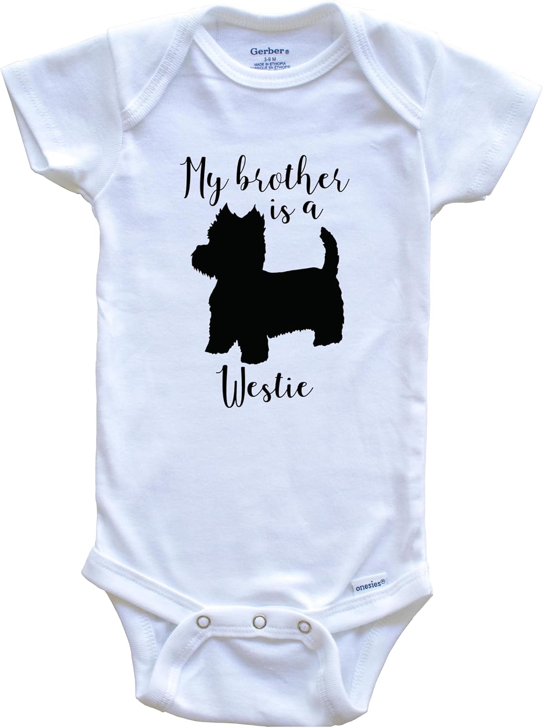 My Brother is A Westie Cute Dog Baby Bodysuit - West Highland White Terrier One Piece Baby Bodysuit