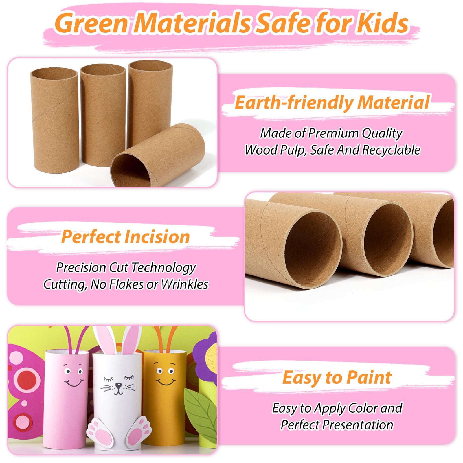 MAPVOLUT Paquete de 120 tubos de cartón marrón para manualidades (1.5 x 3.4 pulgadas) | Rollos de papel kraft a granel para bricolaje, suministros de arte, proyectos de artesanía y decoración navideña