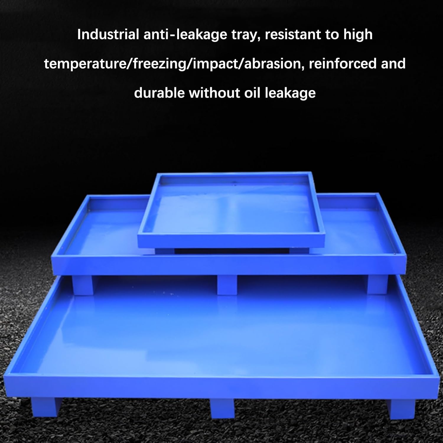 Industrial Spill Containment Platform - Modular Polyethylene Tray for Outdoor Warehouses, Garage & Factory - Leakproof Storage for Paint Buckets & Oil Drums