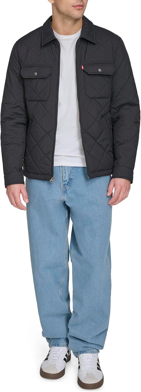 Levi's Men's Diamond Quilted Laydown Collar Jacket - Image 2