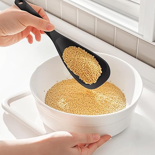 Miniatura 3 de Juego de utensilios de cocina de silicona, resistentes al calor, antiadherentes, con espátulas, cucharas, batidor, pinzas, sin BPA, apto para