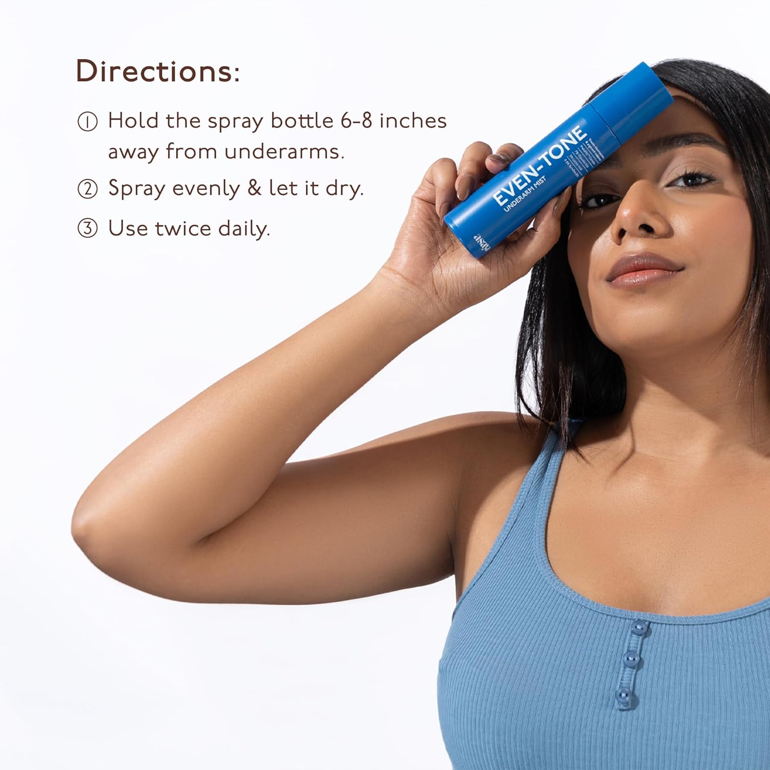Asaya Even Tone Mist for Dark Underarms | 7% Glycolic Acid With 3% Lactic Acid & MelaMe™ | Spray For Underarm Pigmentation Removal | Helps Fades dark patches & Controls Odour | 3.38 Fl Oz