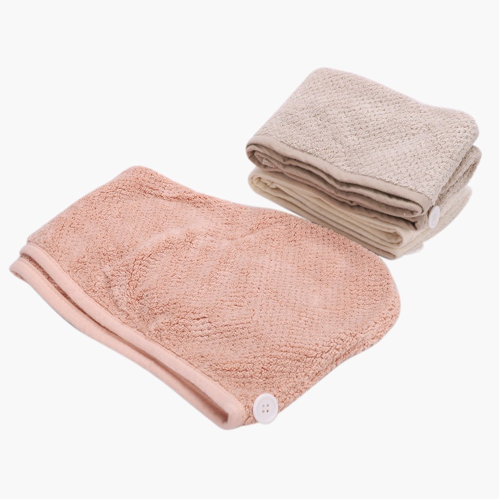 Bonnet De Douche Microfibre Absorbant - Rose, Séchage Rapide