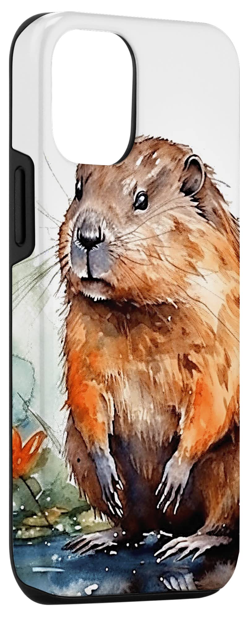 iPhone 13 Beaver Watercolor Graphic Case - Image 3