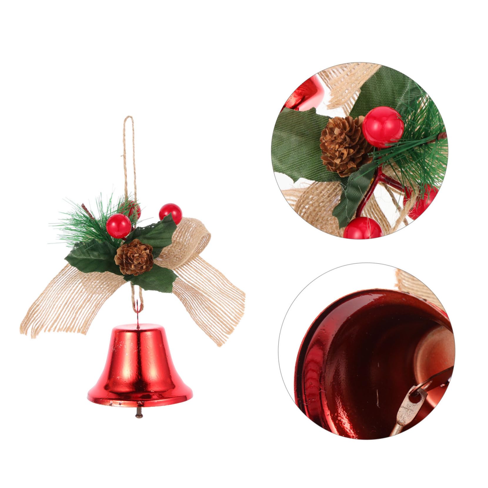 Cabilock 3 Set Campane Di Natale Festone Decorazioni Pendenti Natalizi Ciondolo Natalizio Decorazione Natale Ciondoli Natalizi Appesi Ornamenti in Stile Natalizio Metallo 2 Pezzi * 3