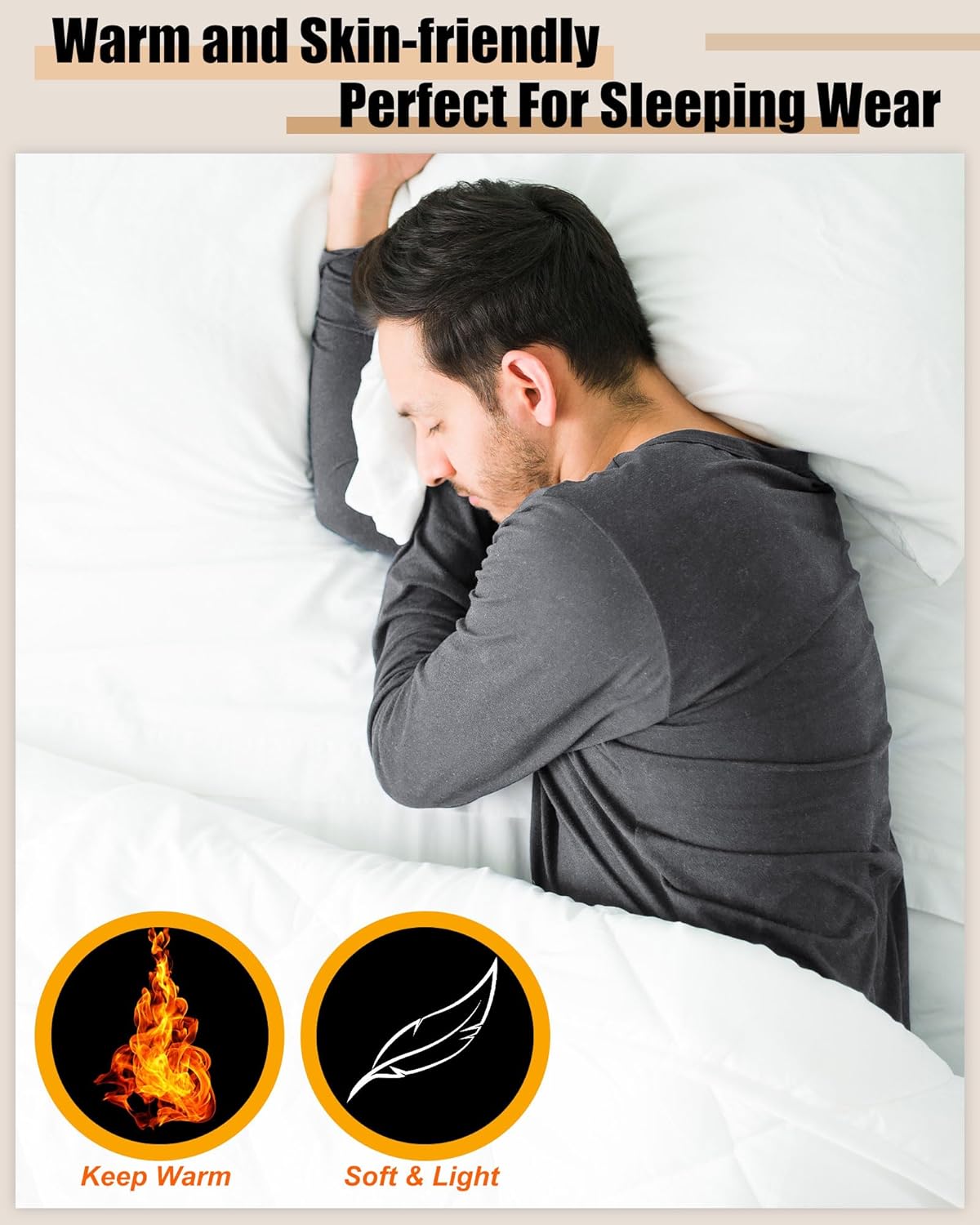 Taiyin 3 Sets Thermal Underwear for Men Cotton Thermals Top and Bottom Set Base Layer for Cold Winter - Image 4