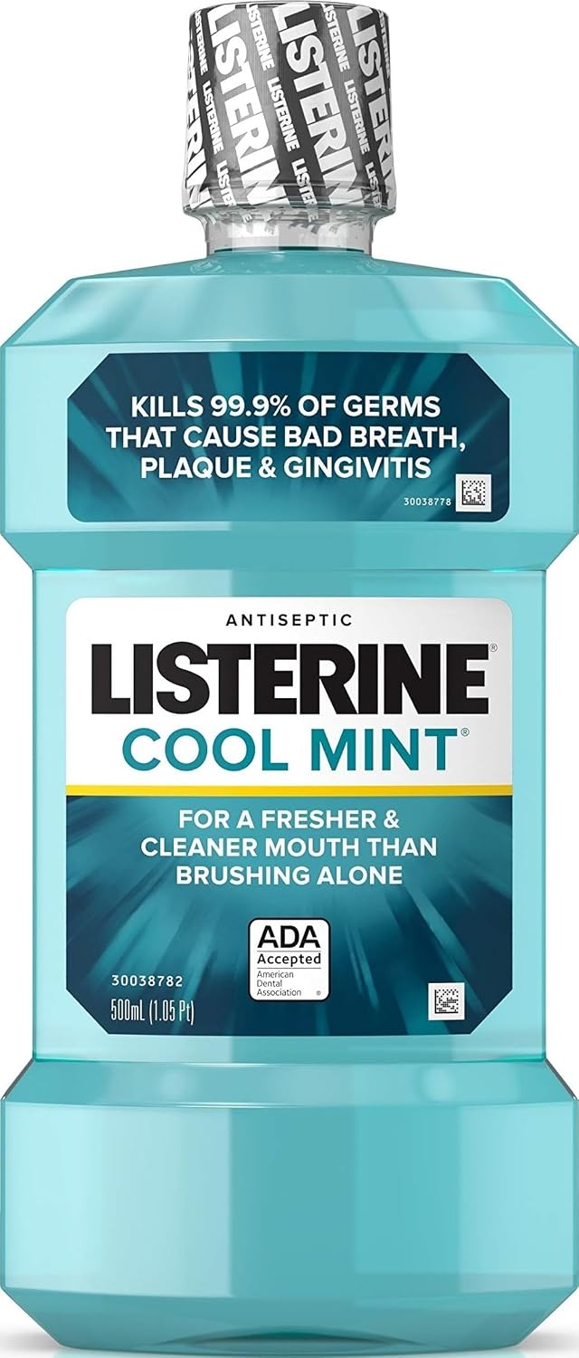 Listerine Cool Mint Antiseptic Mouthwash Travel Size 3.2 Ounces (Pack of 6) image 2