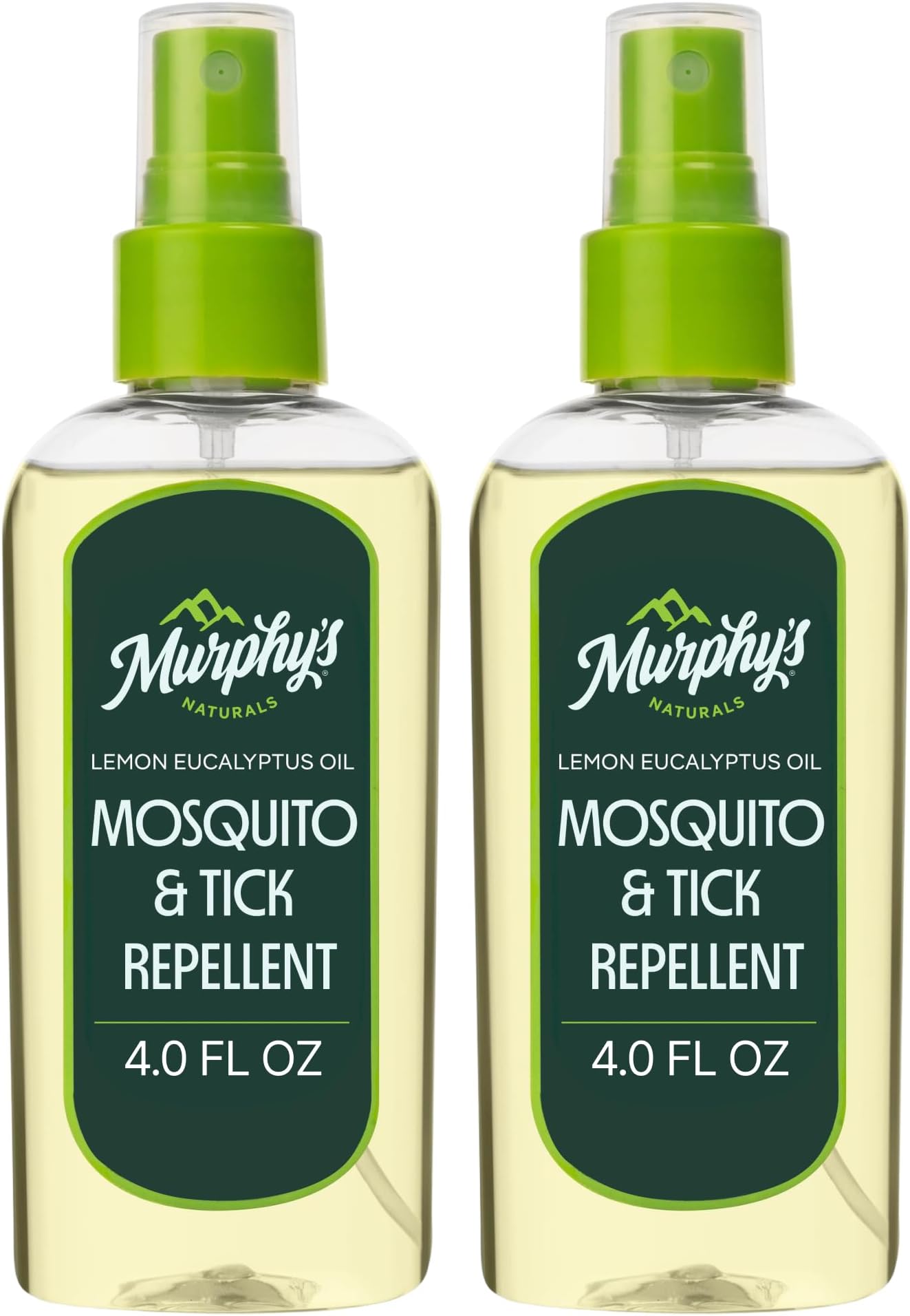 Murphy's Naturals Mosquito & Tick Bug Repellent Spray, 4 fl oz (Pack of 2)