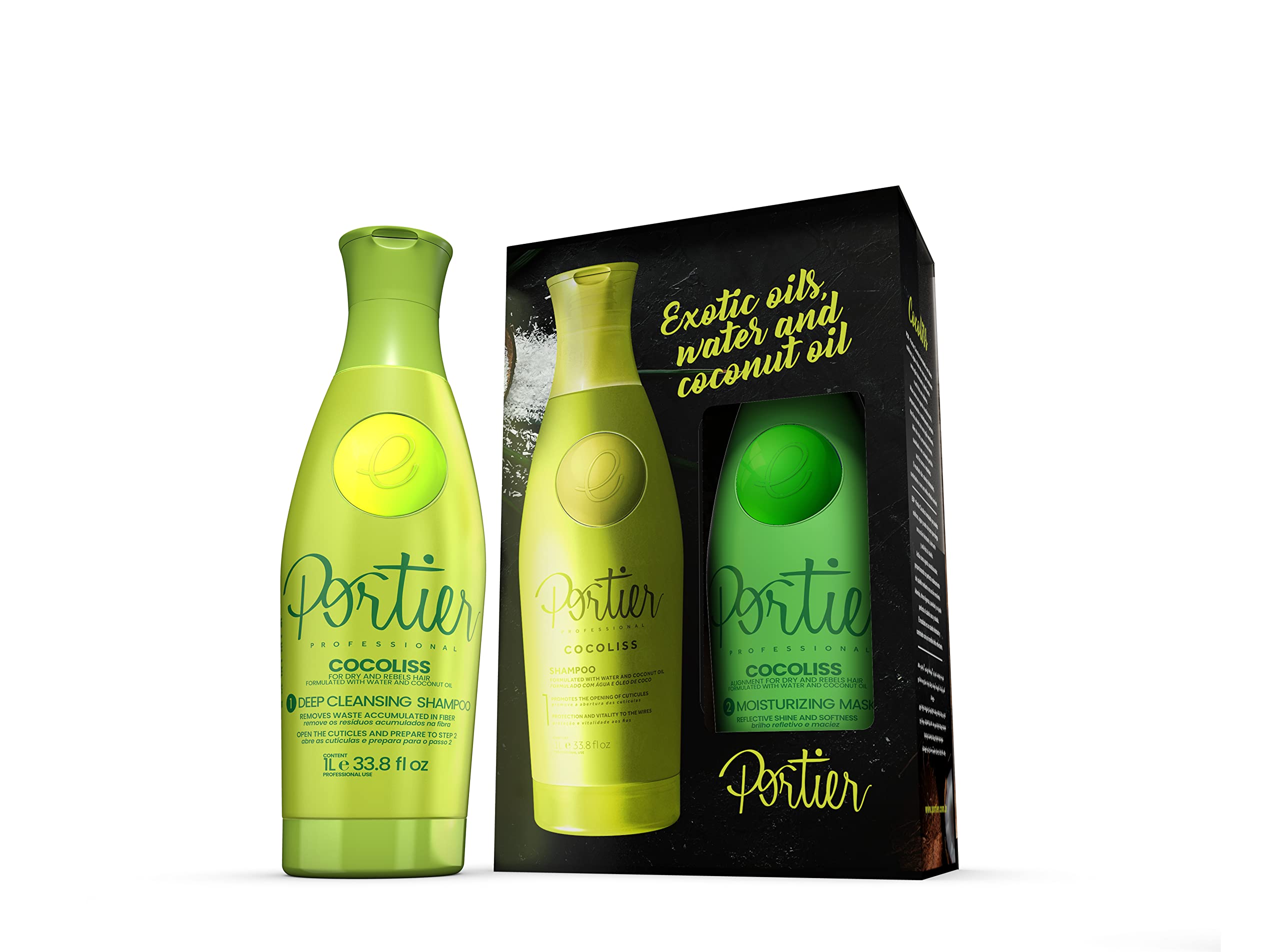 Portier COCOLISS Alisado Capilar (1L Champú + 1 L Mascarilla Alisadora)