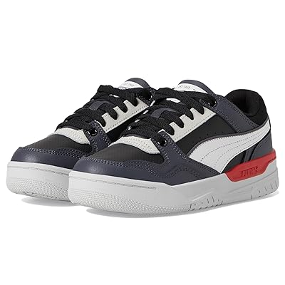 PUMA Kids Rebound Layup Lo (Big Kid) Kids Shoes Galactic Gray/Puma White/Puma Black/Glacial Gray