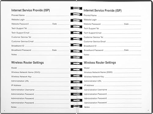 Miniatura 6 de UtyTrees Libro de contraseñas con pestañas alfabéticas de la A a la Z, protector de contraseñas y cuaderno de contraseñas para el hogar u oficina,